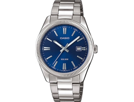 Reloj para Hombre CASIO MTP-1302PD-2AVEF (Acero Inoxidable - Plateado y Azul)