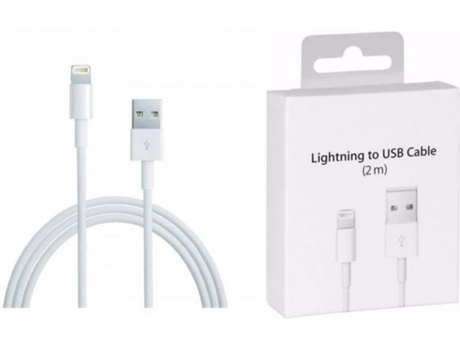 Cable de Carga Rápida GOEIK (USB y Lightning - 2 m - Blanco)