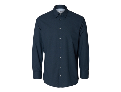 Camisa SELECTED Larga Slimdetail Classic Azul (L)