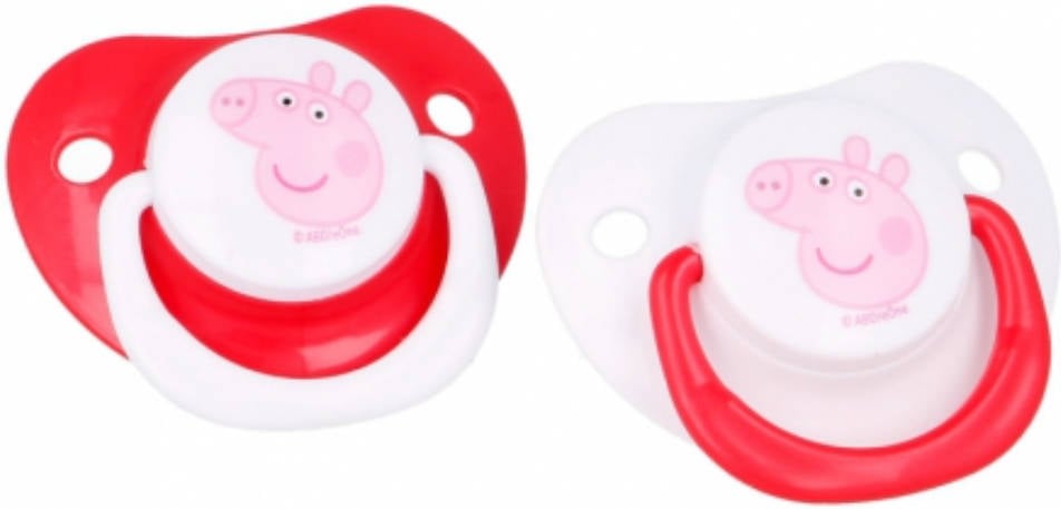 Set 2 Chupetes tetina anatomica silicona +6 con funda peppa pig little one 65882 0 6