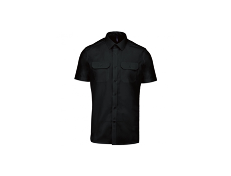 Camisa de Hombre KARIBAN Pilote Negro (2XL)