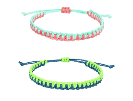 Pulsera De Cuerda De Mano Tejida De Dos Colores Para Mujeres, Hombres, Niños Y Niñas, Pulsera De Cuerda Tejida Ajustable, Estilo 4 ZMDECQNA 2 Un