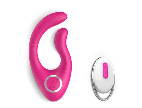 Vibrador de masaje con control remoto inalámbrico con 12 modos de vibración para mujeres (rosa) VEANXIN