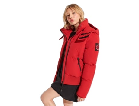 Abrigo SUPERDRY Poliéster Mujer (36 - Rojo)