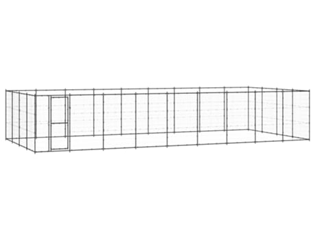 vidaXL Perrera de exterior de acero 43,56 m²