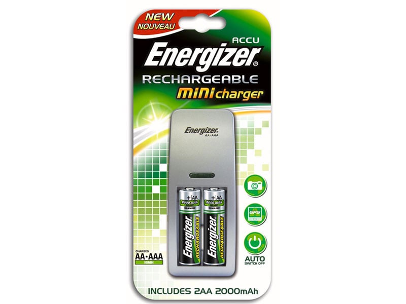 Energizer Cargador 2hr6aa 2000 mah. mini charger 2 pilas aa 2000mah duo 06 2aa 633116 household battery rechargeable hidruro nimh piezas