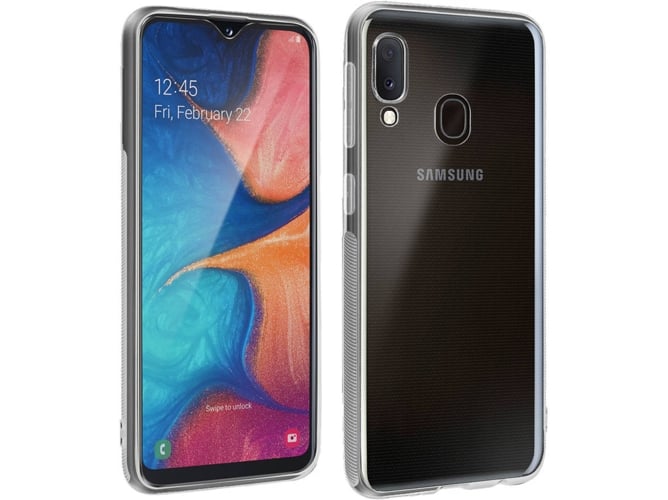 Carcasa y Protector Cristal Templado Samsung Galaxy A20e AVIZAR 360 Transparente