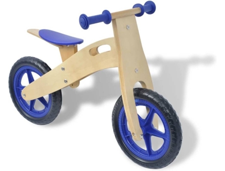 Bicicleta De Balance madera azul vidaxl sin pedales edad 3