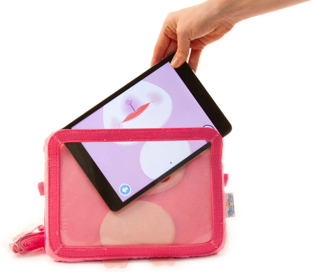 Funda Tablet Universal 8 wise pet rosy para niños con aplicaci prosy 7 wprosy · correas coche 78inhipopotamo900210