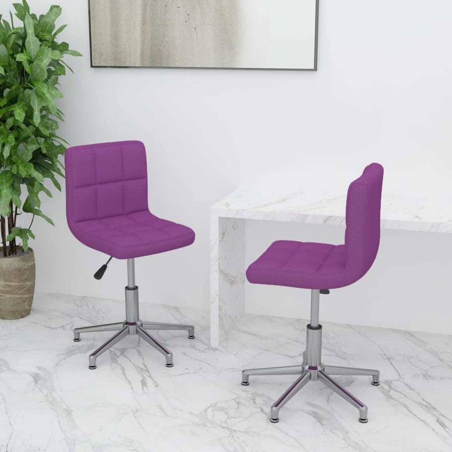 Silla de Comedor VIDAXL (Morado - Cuero Artificial - 40x47x(74.5-88.5) cm)