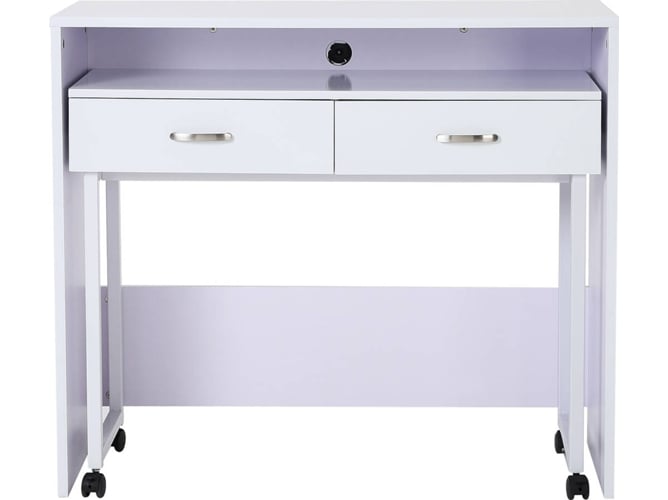 Homcom Juego 2 mesa escritorio 100x36x88cm94x34x75cm ordenador pc oficina despacho estudio dormitorio escuela consola extensible 920021wt blanco 100x36x88cm 100x36x88