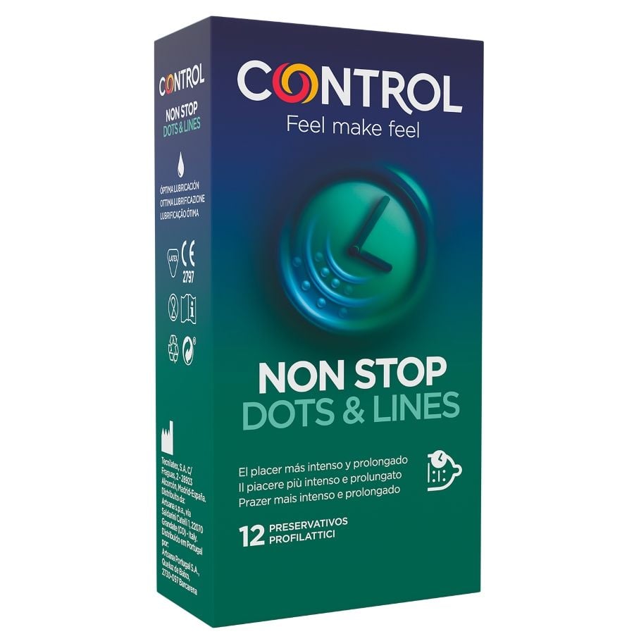 Preservativos CONTROL Puntos y Estrias (12 un)