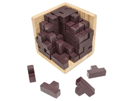 Rompecabezas de madera IQ 3D - Cubo