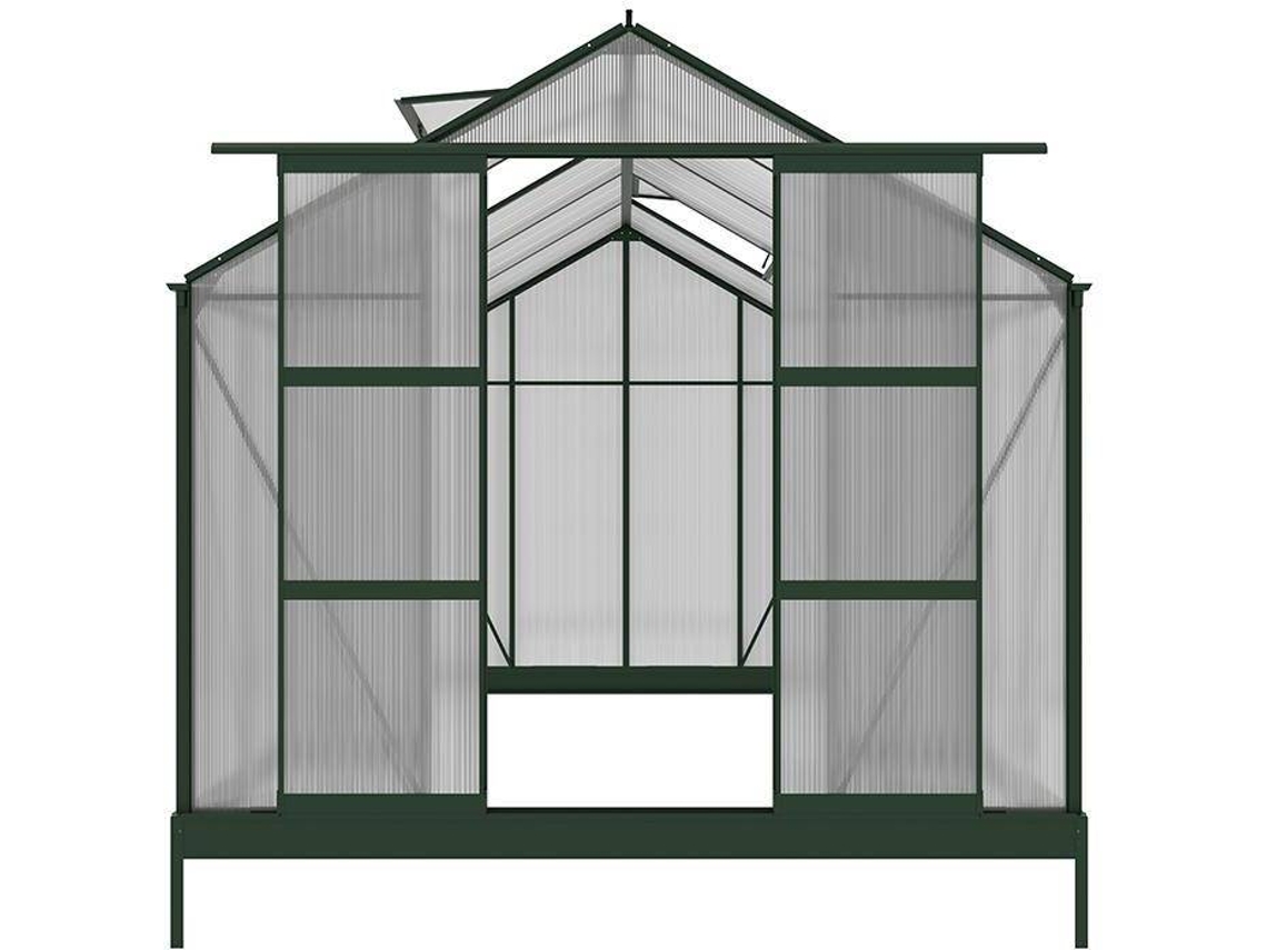 Invernadero de jardín policarbonato 9 m² verde COROLLE II