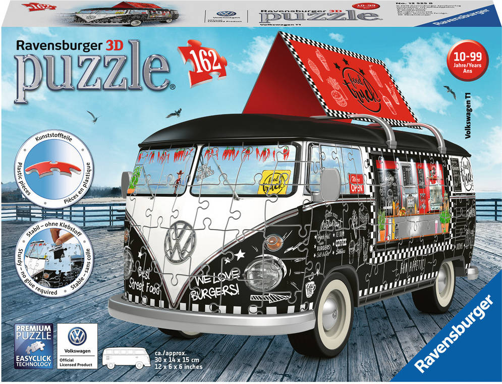 Ravensburger Camper Volkswagen food truck 12525 puzzle 3d furgoneta exclusiva 3 162 00.012.525