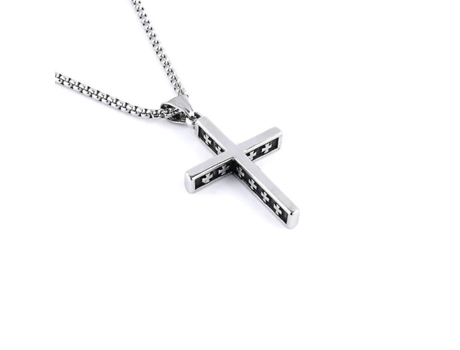 Collar colgante de Flame Flame Cross para hombres Masmon