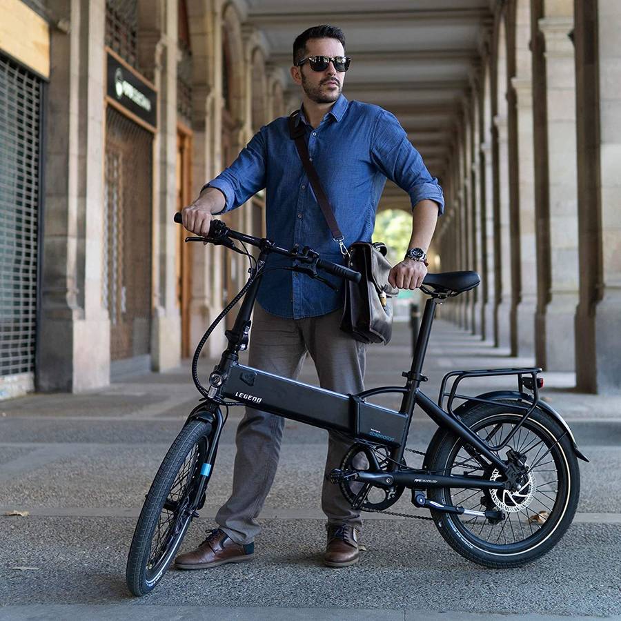 Bicicleta Eléctrica LEGEND EBIKES Monza Plateado (Velocidad Máx: 25 km/h | Autonomía: 100 km)