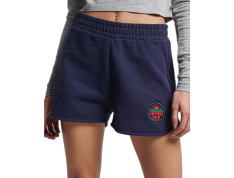 Pantalones Cortos para Mujer SUPERDRY (XL - Algodón - Azul)