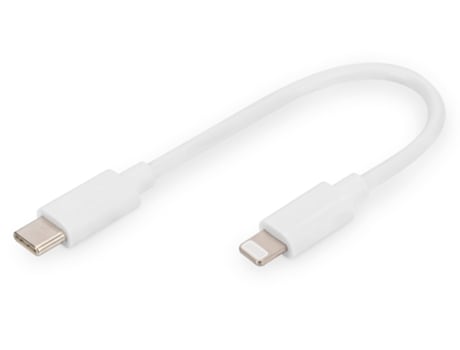 Cable Datos Carga Lightning Usb-C Certificación DIGITUS Blanco