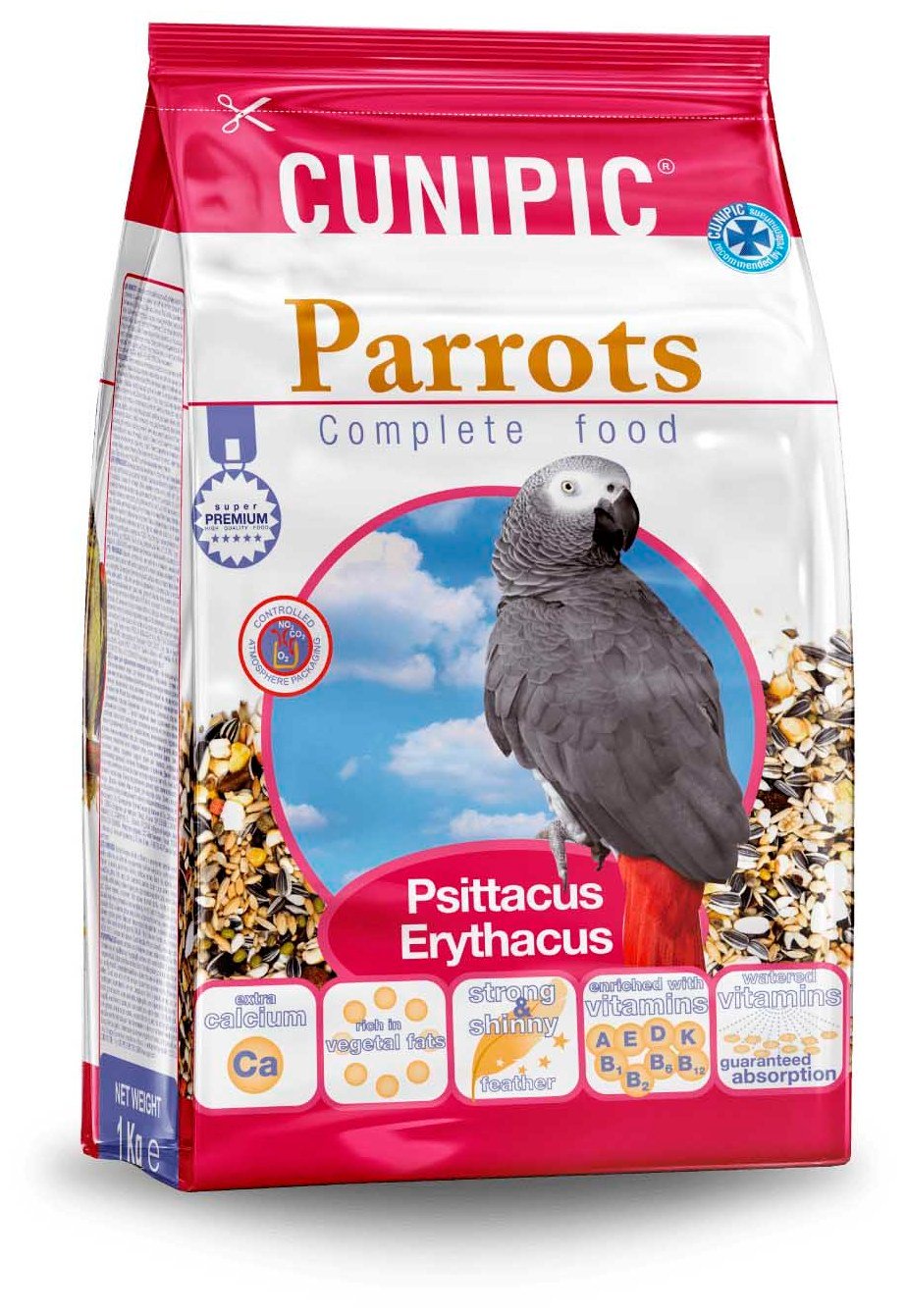 Alimentación para Pájaros CUNIPIC Loros 12518 (3 Kg)