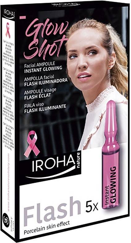 Iroha Nature Ampollas flash iluminadoras y antifatiga con aloe vera 5 unidades x 15 ml faciales crema glow 1