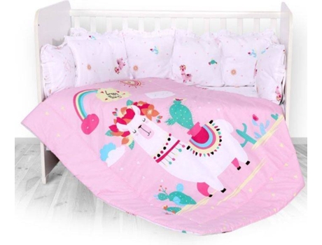 Juego de Textil de Cama LORELLI LILY Ranforce Happy Lama (4 Piezas)