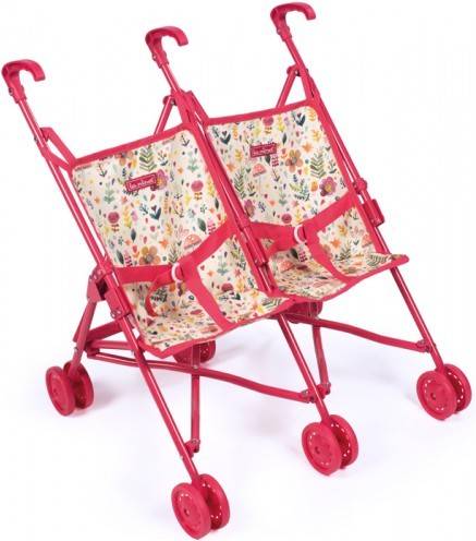 Carrito De Muñecas la niña valeria rosa nina silla gemelar 49x53x41 cm juguetes entretenimiento y