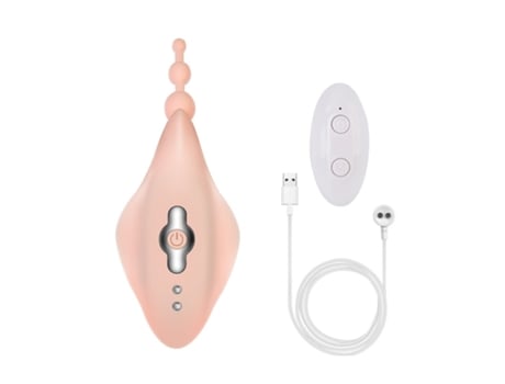 Vibrador de masaje de silicona portátil con control remoto inalámbrico con 10 modos para mujeres (rosa) VEANXIN