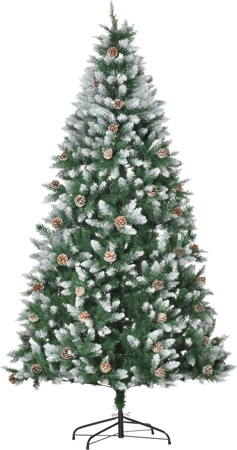 Árbol de Navidad HOMCOM 830-356V01 (Verde - 105x105x210 cm - PVC)