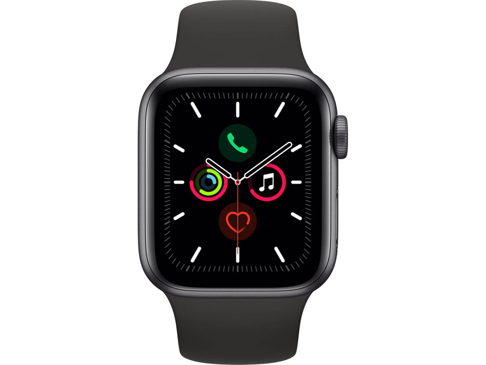 Reloj Apple Serie 5 gps mwv82tya watch 40mm caja aluminio en gris espacial correa deportiva negra 40 w3 s5