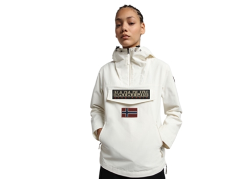 Chaqueta de Mujer NAPAPIJRI Capucha Rainforest Pkt Blanco (XS)