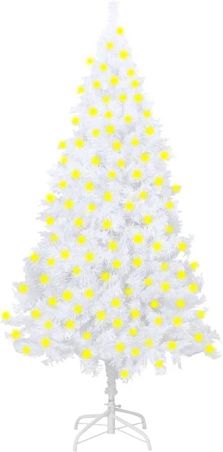 Árbol de Navidad VIDAXL con Luces LED (Blanco - 11x21 cm)