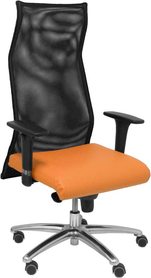 Silla Ejecutiva PYC Sahuco  Naranja (Brazos Ajustables - Malla)