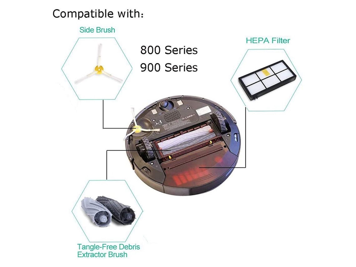 Características de los accesorios de la serie 800 de Roomba