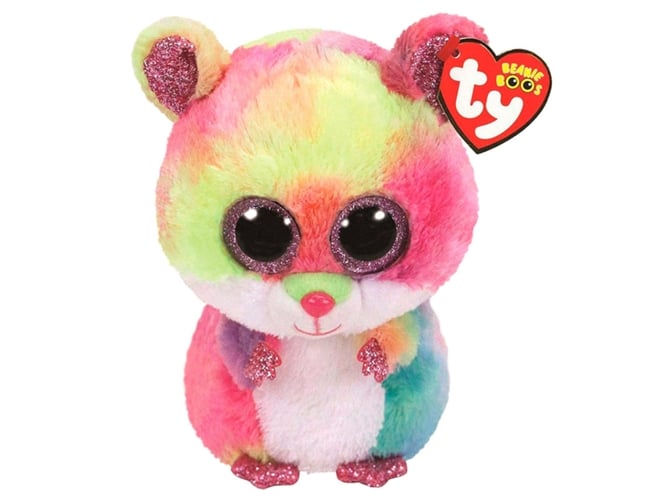 Peluche TY Beanie Boos Rodney Multicolor Hamster 23 cm