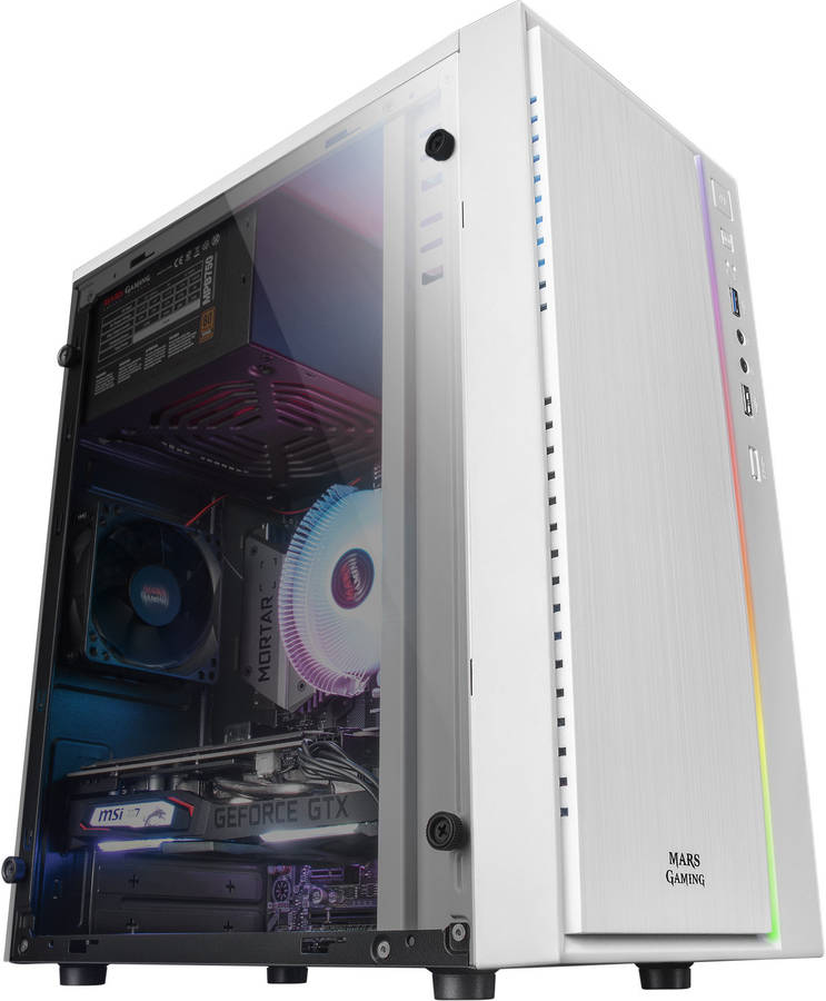 Caja PC MARS GAMING MCMW (Mini ATX Tower - Blanco)