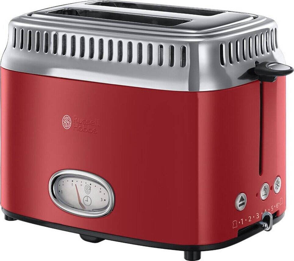 Tostadora RUSSELL HOBBS Retro 21680-56 (Rojo- 1300 W)