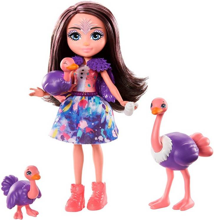 MATTEL Enchantimals Muñeca Ofelia Avestruz Familia Avestruz (Edad mínima: 3 años)