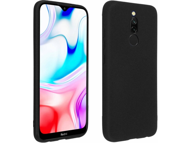 Carcasa Xiaomi Redmi 8, Redmi 8A AVIZAR Silicona Negro