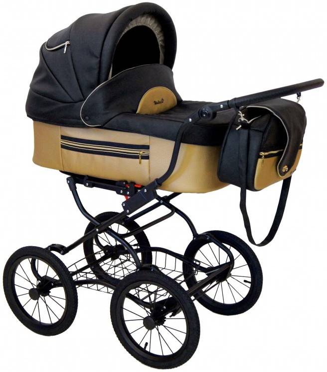 Carrito de Bebé Trio BBTWIN Isabell Negro y Dorado