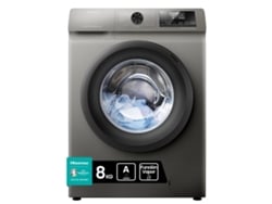 Lavadora HISENSE WFQP8014EVMT (8 kg - 1400 rpm - Inox)