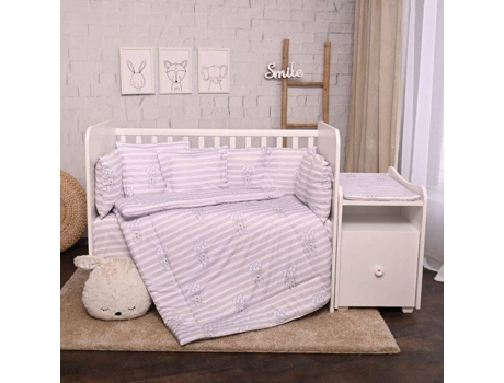 Juego de Cama para Bebé LORELLI Trend Renforce Gray Striped (5 Piezas)