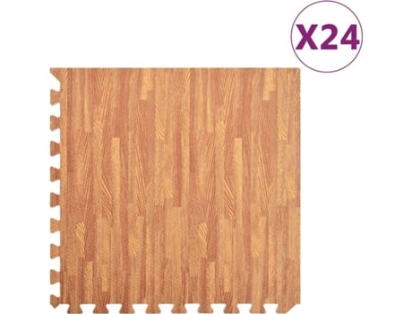 Esterilla De Suelo 24 piezas vidaxl color madera 864 eva alfombra puzzle