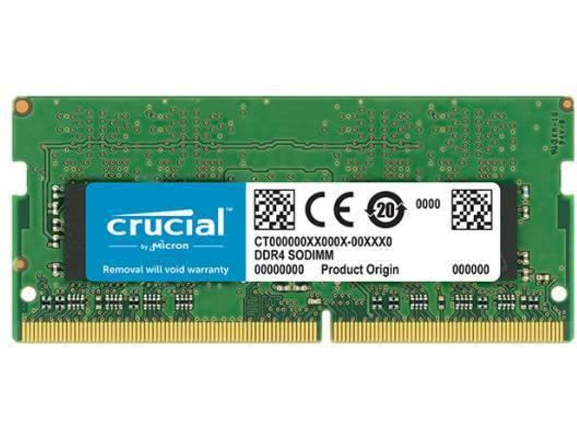 Memoria RAM DDR4 CRUCIAL CT4G4SFS824A (1 x 4 GB - 2400 MHz - CL 17 - Verde)