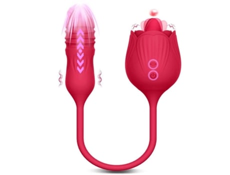 Vibrador de rosa para mujer, estimulador de succión de clítoris (rojo) VEANXIN