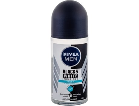 Desodorante Roll On Men Invisible For Black & White Fresh 48H 50 Ml NIVEA