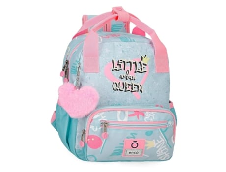 Mochila Escolar Poliéster Little Urban Queen Azul ENSO