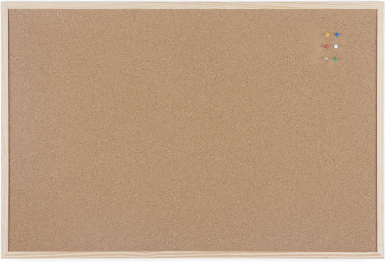 Pizarra De Corcho bioffice 90x60cm budget tablero con marco madera 90 60