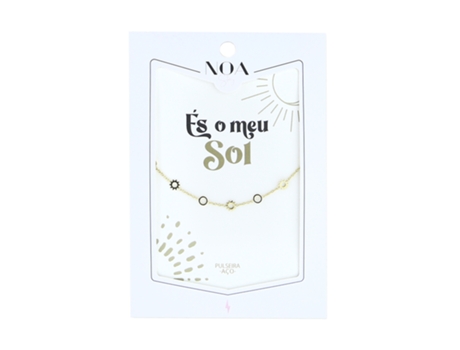 Pulsera Acero Oro NOA STORY Sois Es My Sun Op22001-Pt