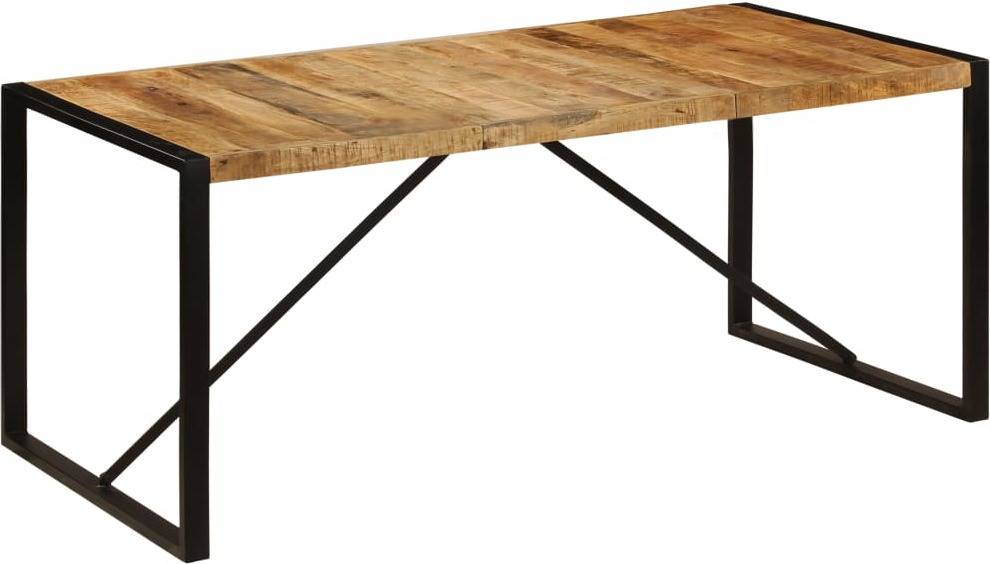 Mesa de Comedor VIDAXL 243997 (Madera de Manguera Maciza Áspera -  áspera180 cm)